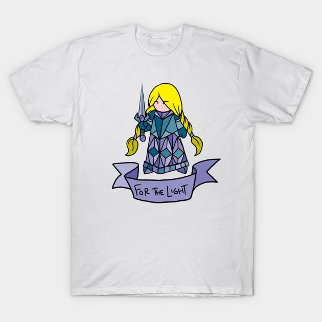 Blonde Paladin - For the Light T-Shirt by JonGrin